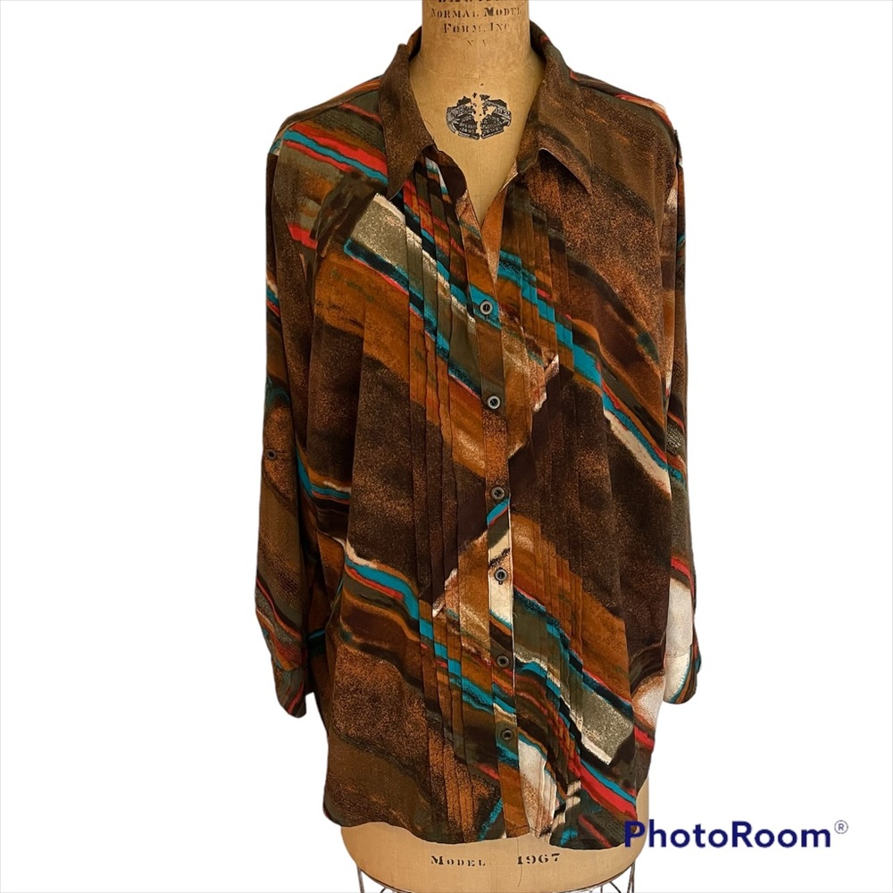 Catherine’s Long Sleeve Button Up Blouse - 1X WP / 18-20 WP